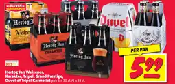 Nettorama Hertog Jan Weizener, Karakter, Tripel, Grand Prestige, Duvel of Tripel Karmeliet aanbieding