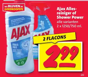 Nettorama Ajax Alles- reiniger of Shower Power aanbieding