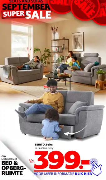 Seats and Sofas BENITO 2-zits aanbieding