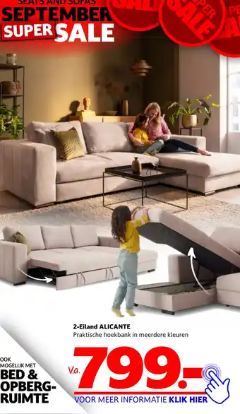 Seats and Sofas 2-Eiland ALICANTE aanbieding