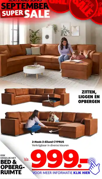 Seats and Sofas 2-Hoek-3-Eiland CYPRUS aanbieding
