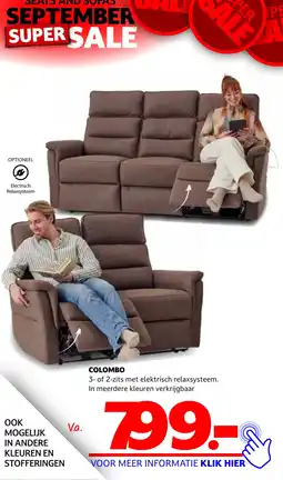Seats and Sofas COLOMBO aanbieding