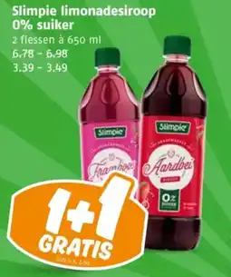 Poiesz Slimpie limonadesiroop 0% suiker aanbieding