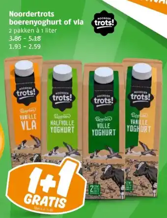 Poiesz Noordertrots boerenyoghurt of vla aanbieding