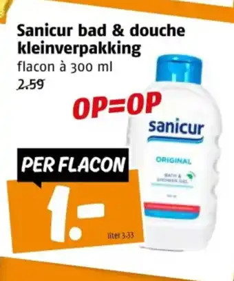 Poiesz Sanicur bad & douche kleinverpakking aanbieding