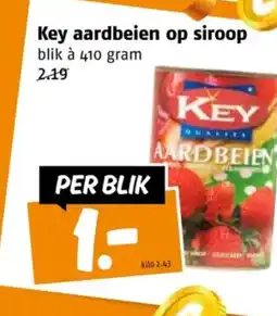 Poiesz Key aardbeien op siroop aanbieding