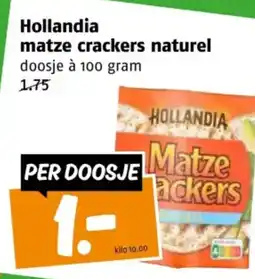 Poiesz Hollandia matze crackers naturel aanbieding