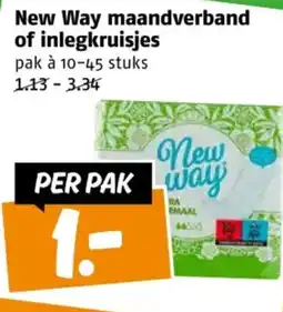 Poiesz New Way maandverband of inlegkruisjes aanbieding