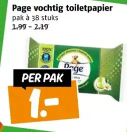 Poiesz Page vochtig toiletpapier aanbieding