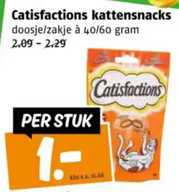 Poiesz Catisfactions kattensnacks aanbieding