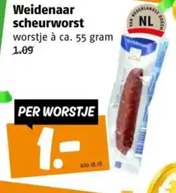 Poiesz Weidenaar scheurworst aanbieding
