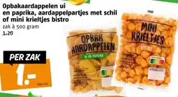 Poiesz Opbakaardappelen ui en paprika, aardappelpartjes met schil aanbieding