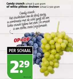 Poiesz Candy crunch of witte pitloze druiven aanbieding
