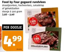 Poiesz Food by Four gegaard rundvlees aanbieding