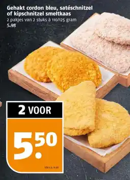 Poiesz Gehakt cordon bleu, satéschnitzel of kipschnitzel smeltkaas aanbieding