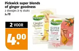 Poiesz Pickwick super blends of ginger goodness aanbieding