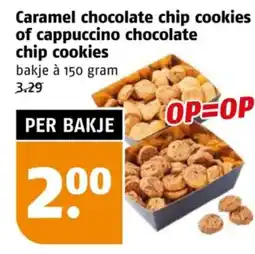 Poiesz Caramel chocolate chip cookies of cappuccino chocolate aanbieding