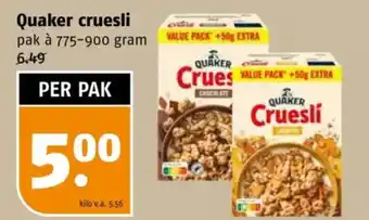 Poiesz Quaker cruesli aanbieding