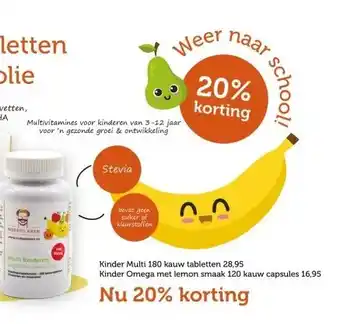 De Rode Pilaren Kinder Multi kauwtabletten aanbieding