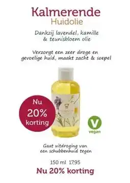 De Rode Pilaren Kalmerende Huidolie aanbieding