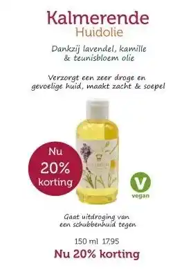 De Rode Pilaren Kalmerende Huidolie aanbieding