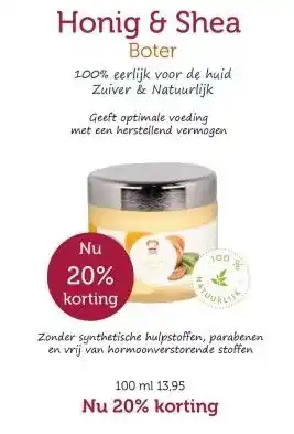 De Rode Pilaren Honig & Shea Boter aanbieding