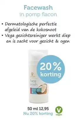 De Rode Pilaren Facewash in pomp flacon aanbieding