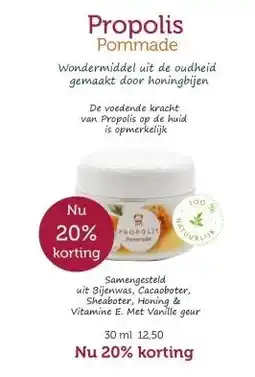 De Rode Pilaren Propolis Pommade aanbieding