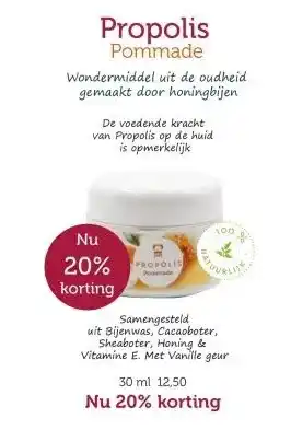 De Rode Pilaren Propolis Pommade aanbieding