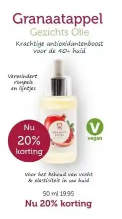 De Rode Pilaren Granaatappel Gezichts Olie aanbieding