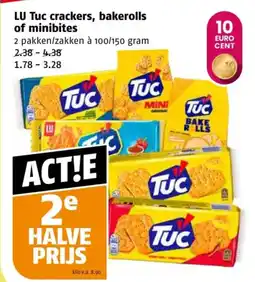 Poiesz LU Tuc crackers, bakerolls of minibites aanbieding