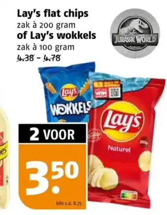 Poiesz Lay's flat chips of Lay's wokkels aanbieding