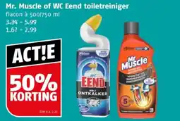 Poiesz Mr. Muscle of WC Eend toiletreiniger flacon à 500/750 ml aanbieding