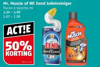 Poiesz Mr. Muscle of WC Eend toiletreiniger flacon à 500/750 ml aanbieding