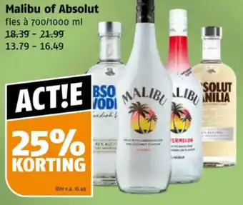 Poiesz Malibu of Absolut aanbieding
