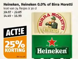 Poiesz Heineken, Heineken 0.0% of Birra Moretti aanbieding