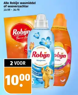 Poiesz Alle Robijn wasmiddel of wasverzachter aanbieding