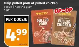 Poiesz Tulip pulled pork of pulled chicken aanbieding