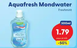 Die Grenze Aquafresh Mondwater aanbieding