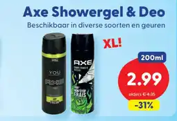 Die Grenze Axe Showergel & Deo aanbieding