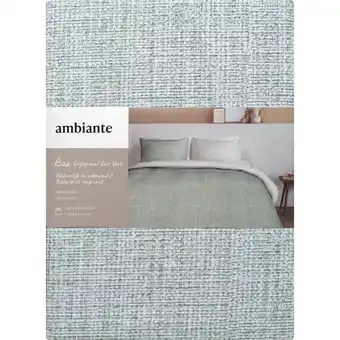 Albert Heijn Ambiante Dekbedovertrek Bax grey green 240x240cm aanbieding