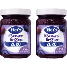 Albert Heijn Hero Jam zero blauwe bessen 2-pack aanbieding
