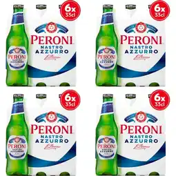 Albert Heijn Peroni Nastro azzurro Italiaans bier 4x 6-pack aanbieding