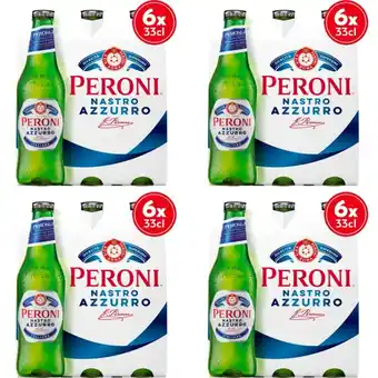 Albert Heijn Peroni Nastro azzurro Italiaans bier 4x 6-pack aanbieding