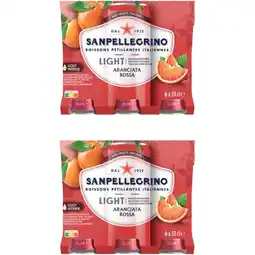 Albert Heijn S. Pellegrino Aranciata rossa light 6-pack 2-pack aanbieding