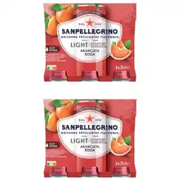 Albert Heijn S. Pellegrino Aranciata rossa light 6-pack 2-pack aanbieding