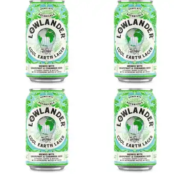 Albert Heijn Lowlander Cool earth lager 4-pack aanbieding