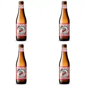 Albert Heijn Lowlander Ginger beer non-alc 4-pack aanbieding