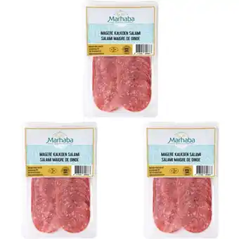 Albert Heijn Marhaba Magere kalkoen salami 3-pack aanbieding