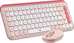 Coolblue Logitech Pop Icon Combo toetsenbord en muis set Rose aanbieding